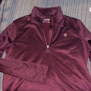 Ariat Burgundy Quarter-Zip Pullover
